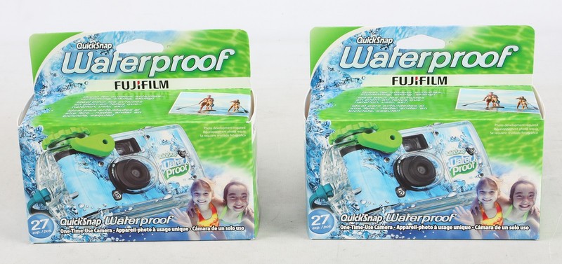 Lot of (2) FUJIFILM Quicksnap 800 Waterproof 35mm Disposable Cameras