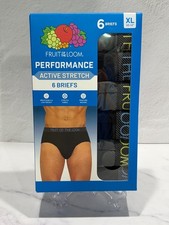 Fruit of the Loom Performance Active Stretch Briefs 6 Pack Size XL