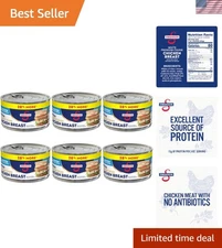 Pack of 6  Canned Chicken Breast, 12.5 Oz - Ready-to-Eat Convenience