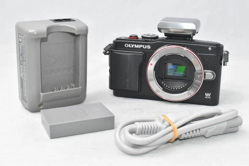 [Excellent] OLYMPUS PEN Lite E-PL6 Black Shutter count 13488 w/Battery ,Charger