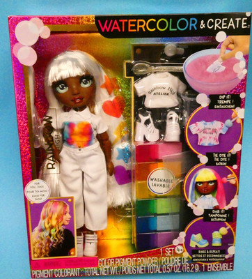 Rainbow High Watercolour & Create DIY Modepuppe, Auswaschbare Wasserfarben