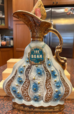 Vintage Jim Beam Decanter 155 Month 4/5 Quarts Whiskey Bottle Empty Seals Intact