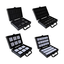 30/12pcs Aluminum Alloy Jewelry Organizers With Protective Flocking Sponge