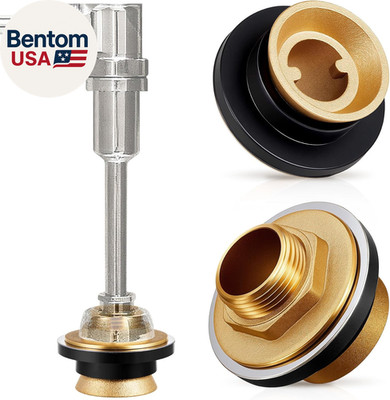 3 Pcs Flush Valve Parts Closet Spud Brass Plumbing Fitting for Toilet Urinal Rep