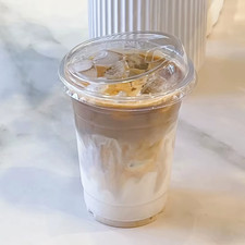 10-Pack 16Oz Clear Plastic Cups with No-Spill Lids Disposable Tumblers for Coffe