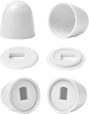 4Packs Universal Toilet Bolt Caps, Round Plastic Push-On Toilet Bowl Bolt Cap...