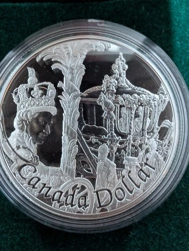 2002 Canadian Golden Jubilee Proof Silver Dollar OGP COA from Royal Mint