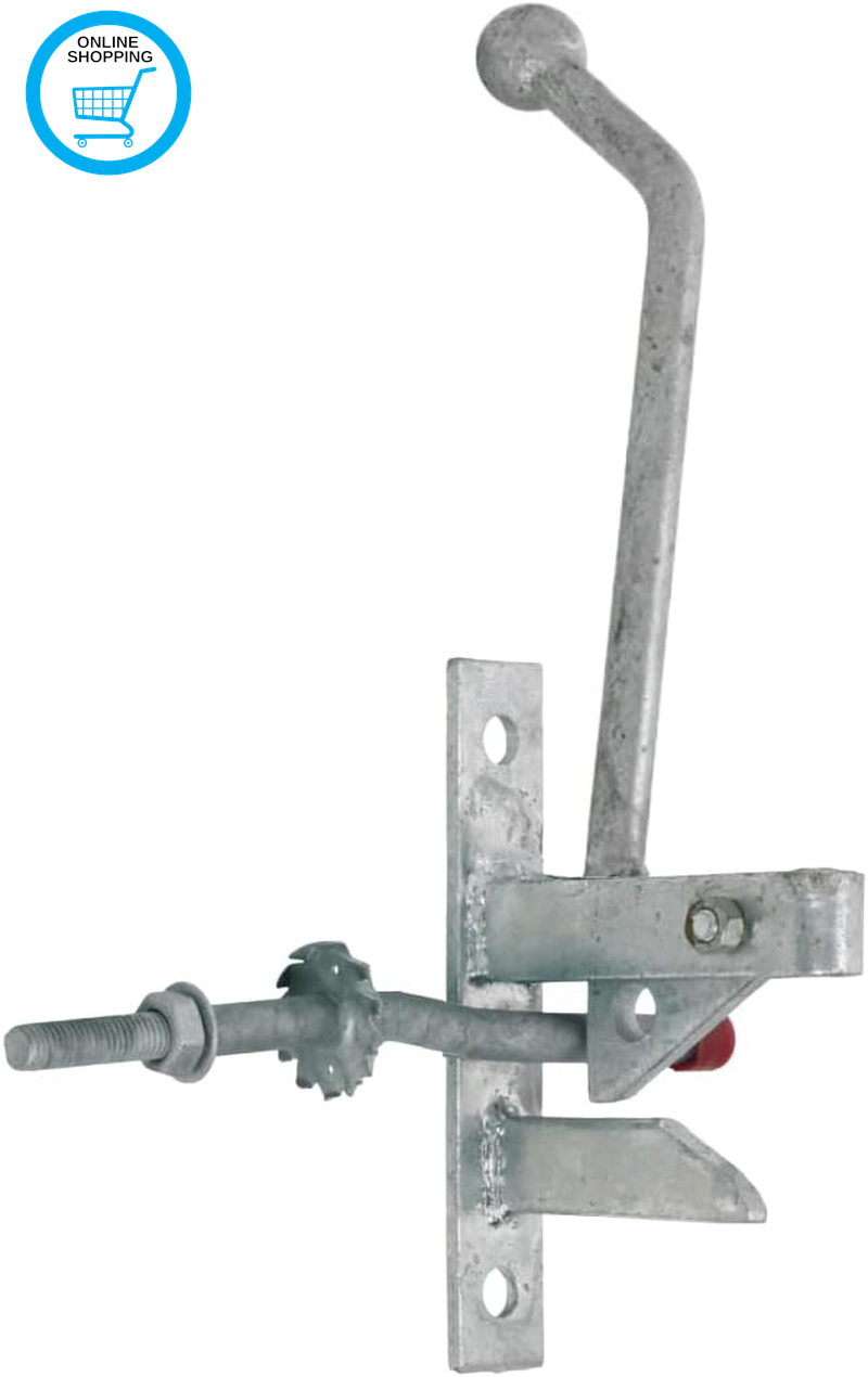 Hunting Type Self-Locking Auto Gate Catch Kit, Heavy Duty Galvanised Steel Gate