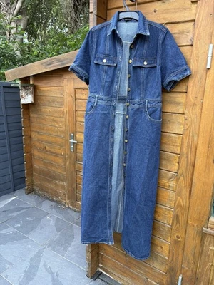 Karen Millen Full Length Denim Dress Size 12 - Image 1 of 4