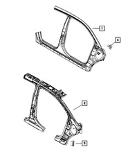 Genuine Mopar Body Side Aperture Inner Complete Panel Right 68373040AD
