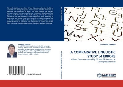 A COMPARATIVE LINGUISTIC STUDY of ERRORS Ali Akbar Khansir