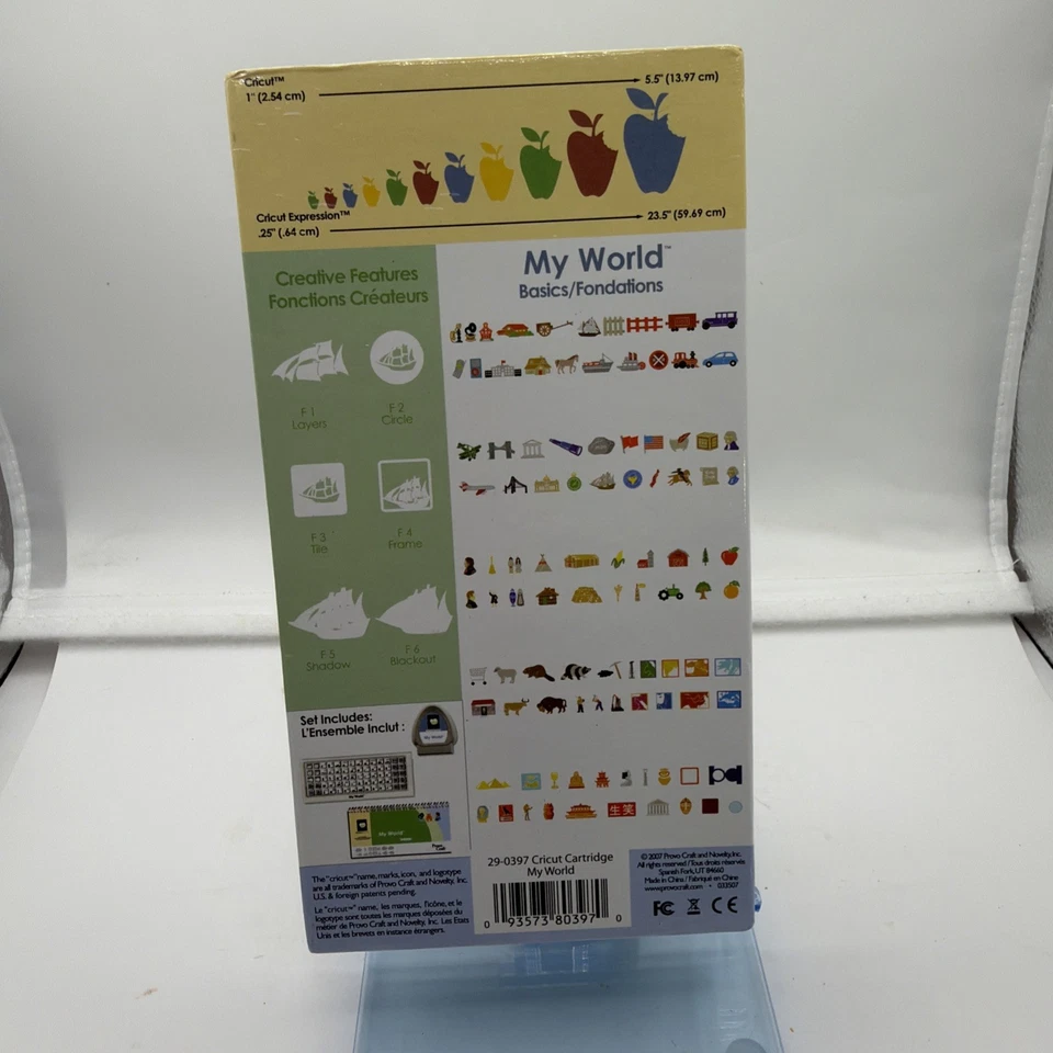 Cartucho de viaje Cricut My World American & Ancient History World TOTALMENTE NUEVO Foto 2 de 4