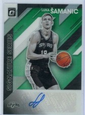 2019-20 Optic Signature Series Green Auto Luka Samanic RC Knicks #LSM