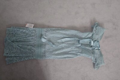 Asos Mint Lace Midi Dress With Bow | eBay UK