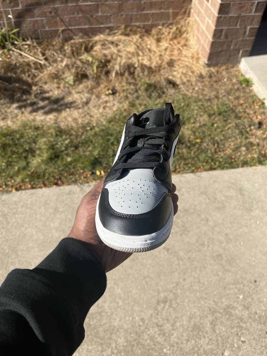 Nike Air Jordan 1 Low Retro Shadow Toe GS 5Y Light Smoke