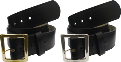 Rothco Black Leather Garrison Belt Bonded Heavy Duty Work Belt