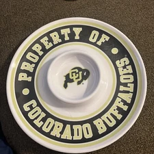 Colorado Buffaloes  CU Chip and Dip Serving Platter. Pre Owned Plastic