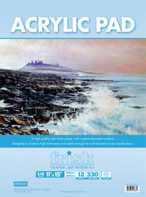 FRISK ACRYLIC PAD  SIZE 380 x 280mm (PACK OF 12 SHEETS)