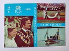 Old Postcard 19/6/1976 Stockholm The Royal Wedding Stamp
