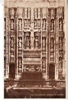 ST. ALBANS - DIE ABTEI WALLINGFORD BILDSCHIRM S/W POSTKARTE
