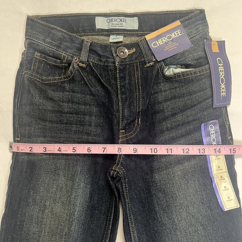 Kids’ Cherokee Jeans Size 8 Blue Denim Straight Fit Adjustable Waist- Unisex - Picture 6 of 22