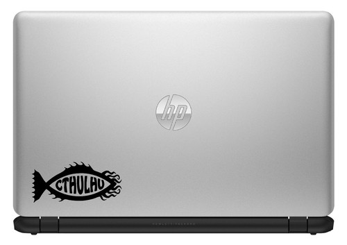 CTHULHU FISH SYMBOL VINYL DIE CUT STICKER - 第 2/3 張圖片
