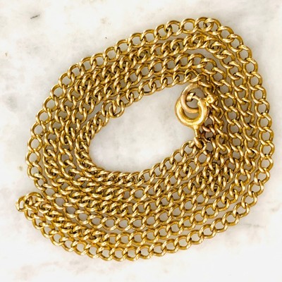 Vintage 14K massives Gelbgold kubanische Panzerkette Gliederkette 2 mm Kette 4,46 gr Unisex 17 Zoll