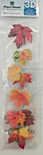 Paper House 3-D~AUTUMN LEAVES~raised sticker set~Adorable! Quick Ship!