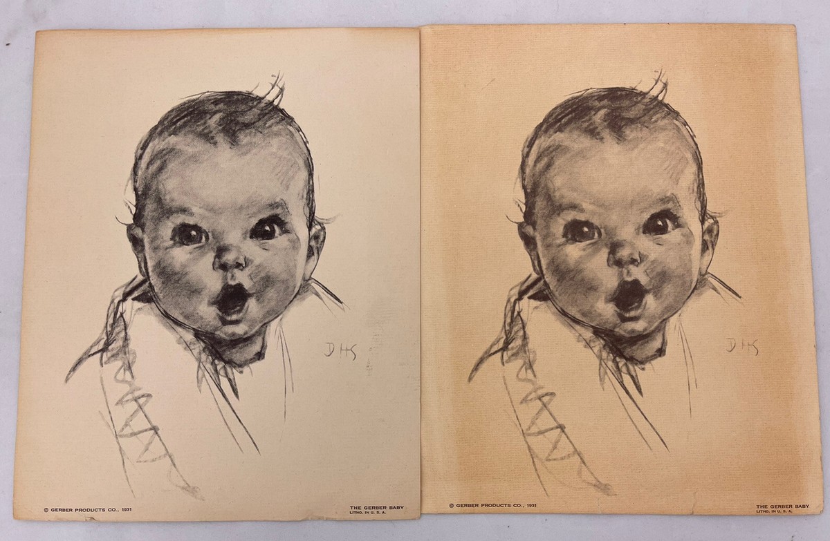 Gerber Products Co, 1931 THE GERBER BABY Print Signed DHS 8