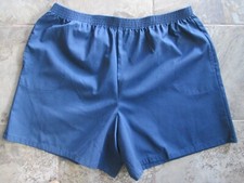 Vintage EXTRA ELEMENTS Women's Shorts 26W Plus 38"-48" Blue High Waist Elastic