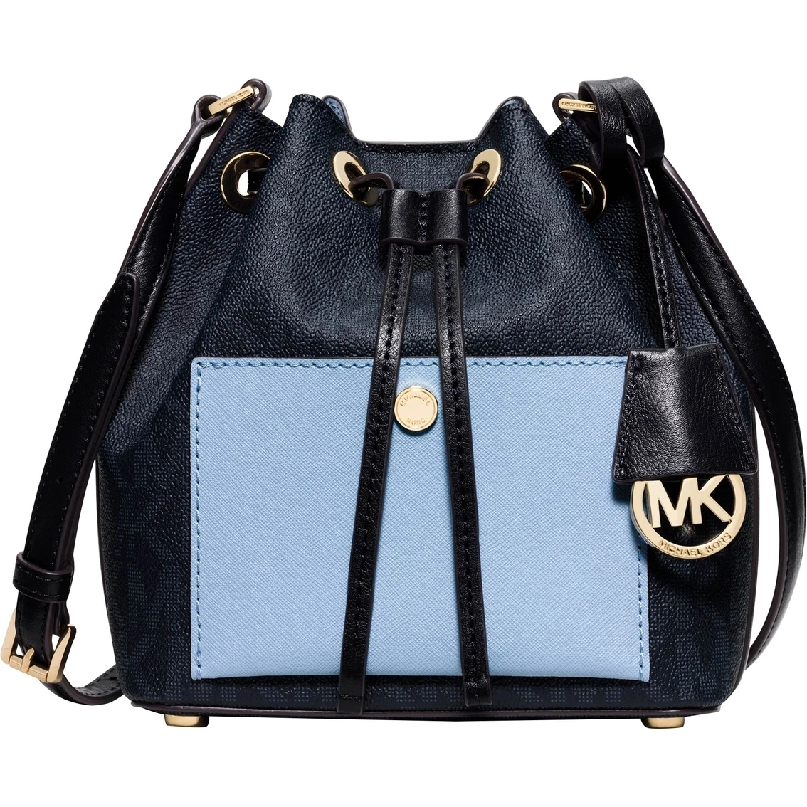 Michael Kors Bag 30H5GG1M1B MK Greenwich Small Bucket Blue Sky
