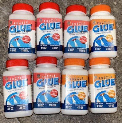 8 x MasterPieces Jigsaw Puzzle Glue with Cap Spreader - 4 oz