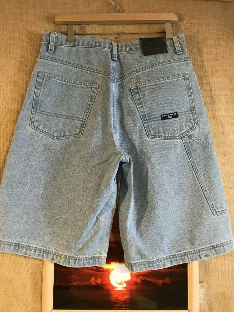 パンツ POLORALPHLAUREN forBEAMS 2PleatsShort 32 Polo Ralph Lauren work short men's stonewashed denim size 32