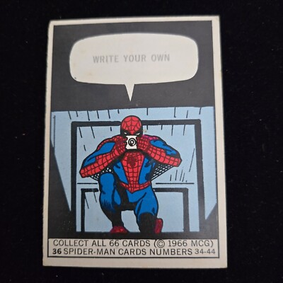 1966 Marvel Super Heroes #36 Write your own caption Card Spider