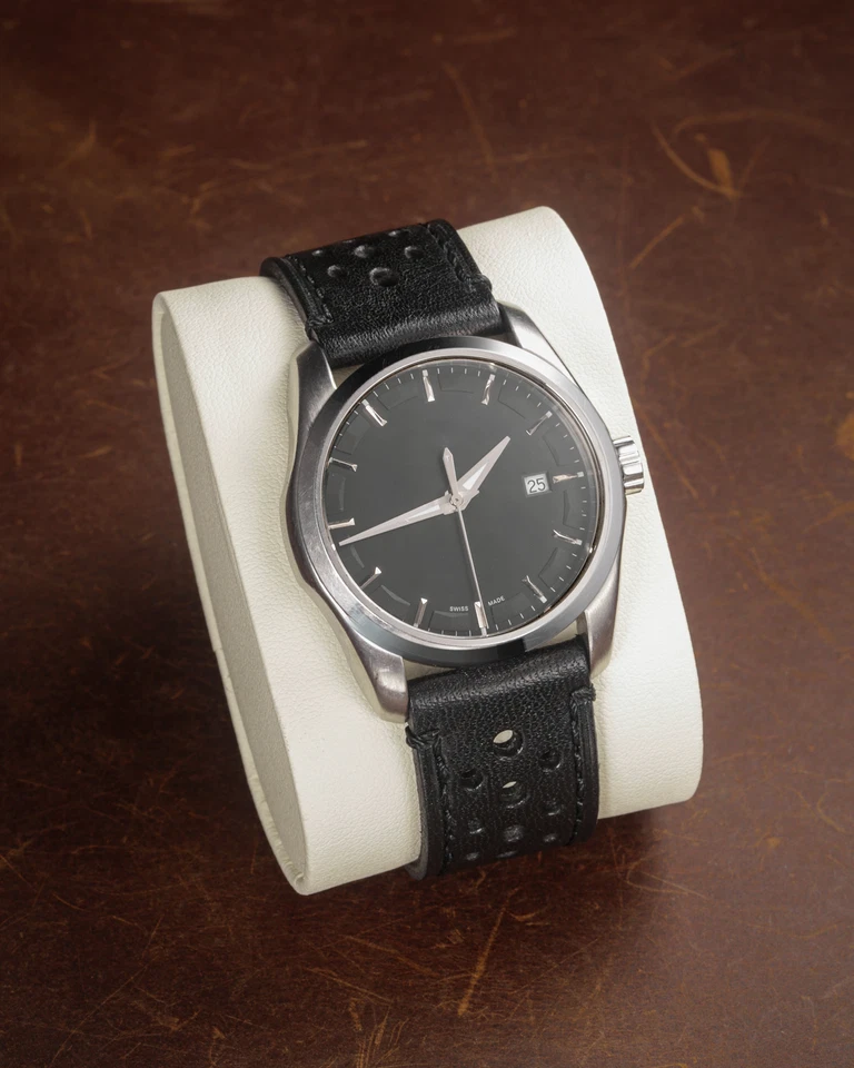 Cinturino Orologio Pelle Vera Forata 18/20/22/24mm - Fibbia Argento - Immagine 4 di 4