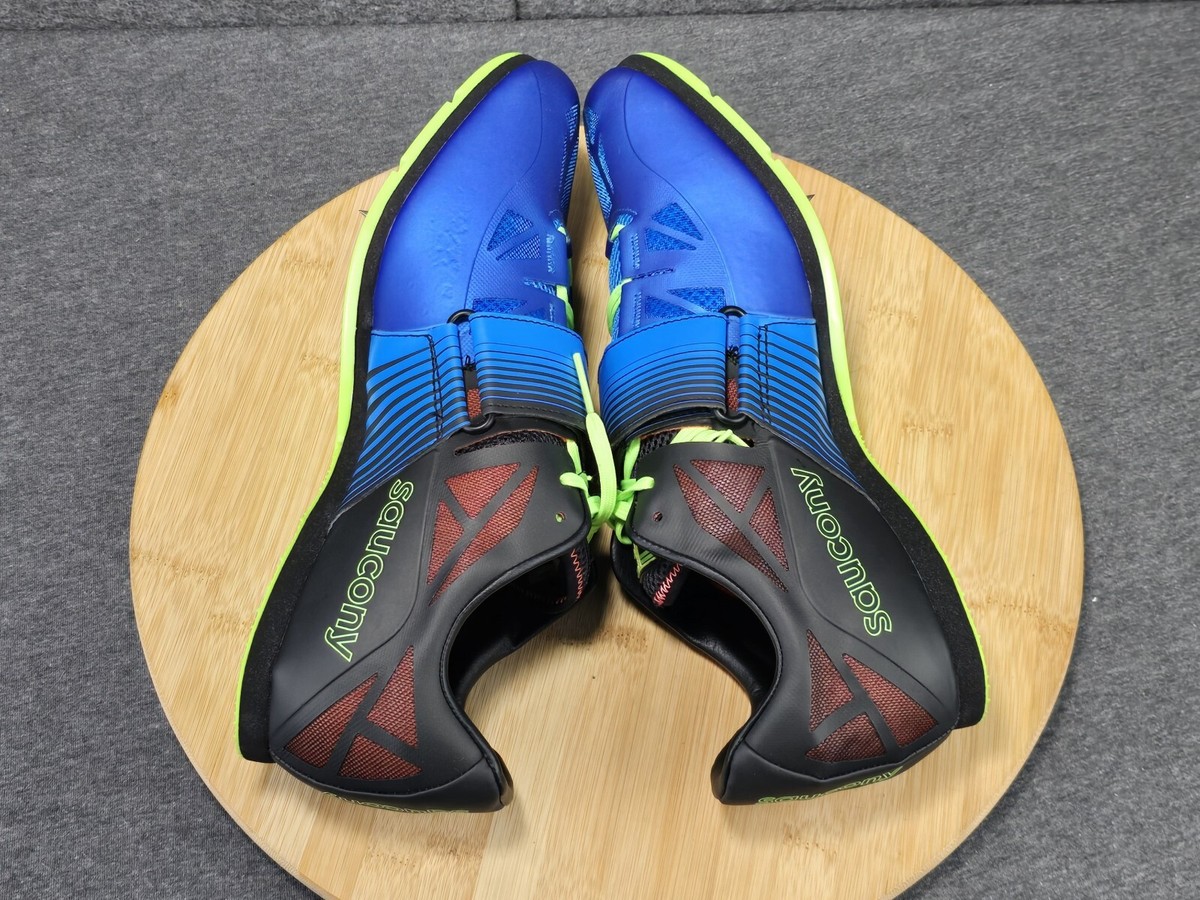 Saucony Soarin Je Track and Field Jumping Spikes in Blue and Slime Green Size 8 Soarin J 3 | Saucony main image 3