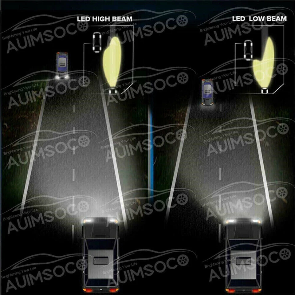 Combo faros LED + faros antiniebla para GMC Sierra 1500 2500 3500 2007-2013 Foto 4 de 4