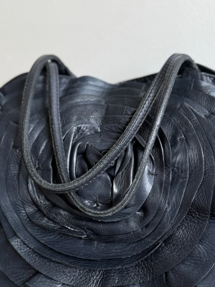 Auténtico Bolso Flor Azul Oscuro Grande VALENTINO Garavani BF XCB 120A Foto 3 de 4