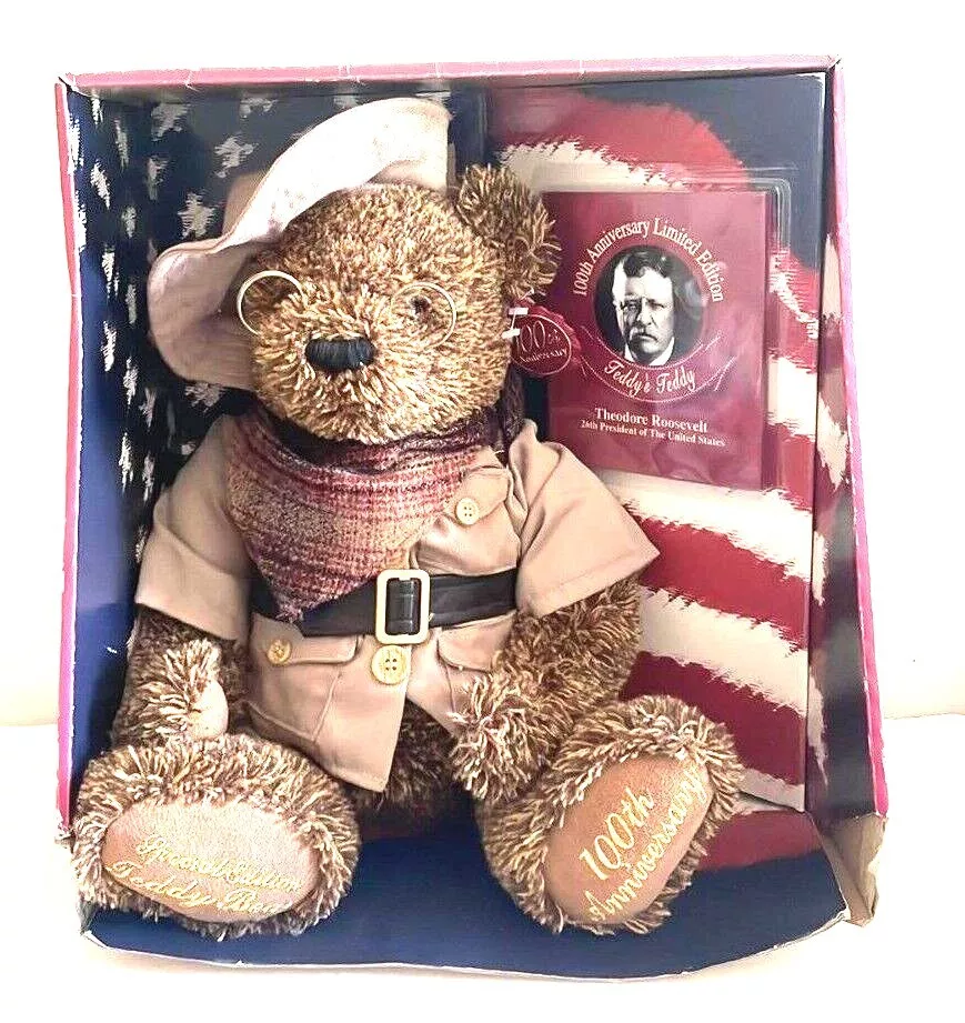 Teddy Bear Teddy Roosevelt Talking 100th Anniversary 174 NIB WITH