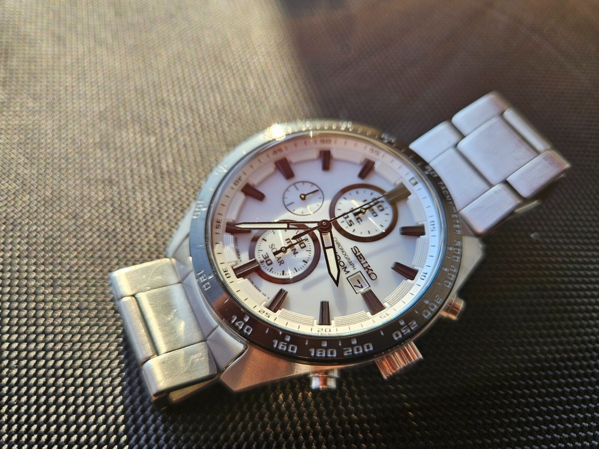 SEIKO セイコー クライテリア ソーラークロノグラフ V176-0AR0 Seiko Solar V176-0AV0 Chronograph 100M Sapphire Crystal | eBay