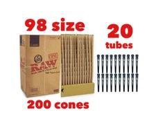 RAW classic 98 special size pre rolled cone + philadelphia tube