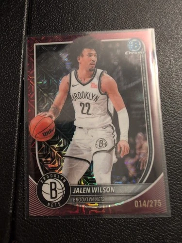 2025-26 Topps Bowman Chrome Jalen Wilson Burgundy Mojo /275