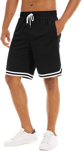 Herren schnelltrocknende Basketballshorts Fitnessstudio Training Athletik Netzshorts Sporthose - Bild 19 von 56