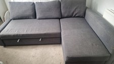 Grey Fabric Corner Sofa with Storage Chaise, 220 x 150 x 50 cm
