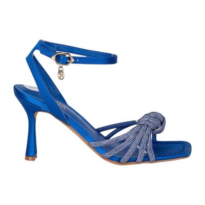 Gattinoni Roma Sandale mit Strass Damen blau mit Absatz 70 mm
