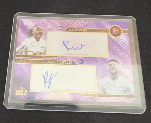 Topps Gold Bundesliga 2025/26 Dual Auto Yan Diomande Romulo Cardoso RC /50