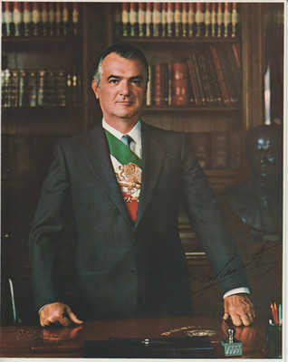 Miguel de la Madrid, Mexico, orig sign große AK, A4