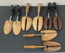 Lot of 4 Vintage Wood Shoe Tree, 2 Them Mcan, 1 Florsheim,  1 Rochester