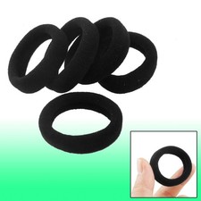 5Pcs Stretch Band Ponytail Holder Hair Tie Holders Black