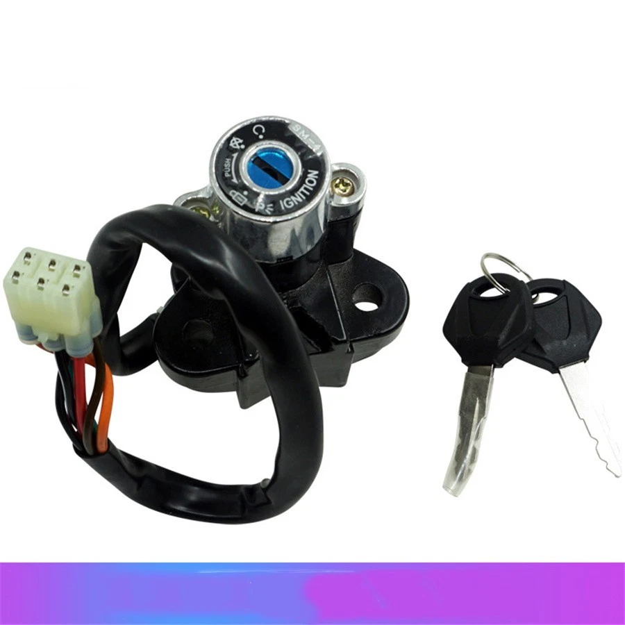 Universal Motorcycle Modified Ignition Key Lock Kit Switch For Kawasaki Yamaha - Imagem 3 de 4